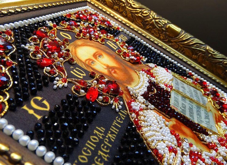 Набор вышивки хрустальными камнями «Вседержитель» (красный) — картинка 2