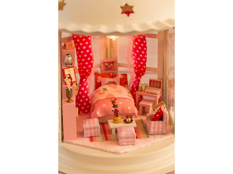 Набор для создания миниатюры (румбокс) «Фонарик Розовые сны» — картинка 3