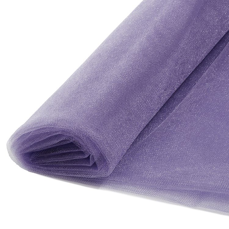 Фатин Kristal средней жесткости, блестящий, 5 м, ширина 300 см, 100% полиэстер, цвет: пудрово-сиреневый — картинка 3