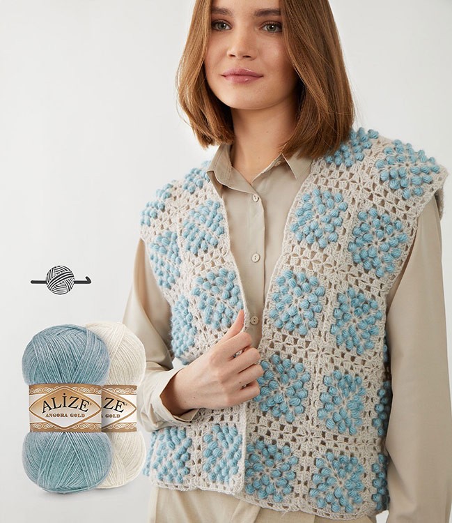 Пряжа ALIZE Angora Gold (27), бледная сирень, 5 шт. по 100 г — картинка 9