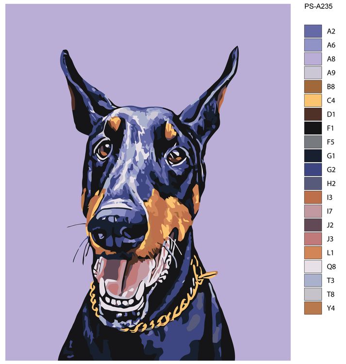 Картина по номерам «Доберман» — картинка 2