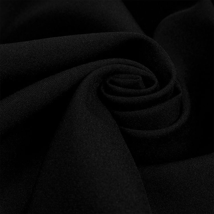 Ткань Габардин кач-во Фухуа, 180 г/м², 5 м x 150 см, цвет: черный, TBY