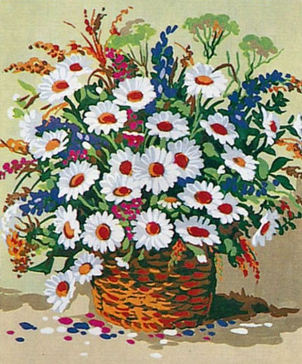 Рисунок на ткани «Букет полевых цветов»