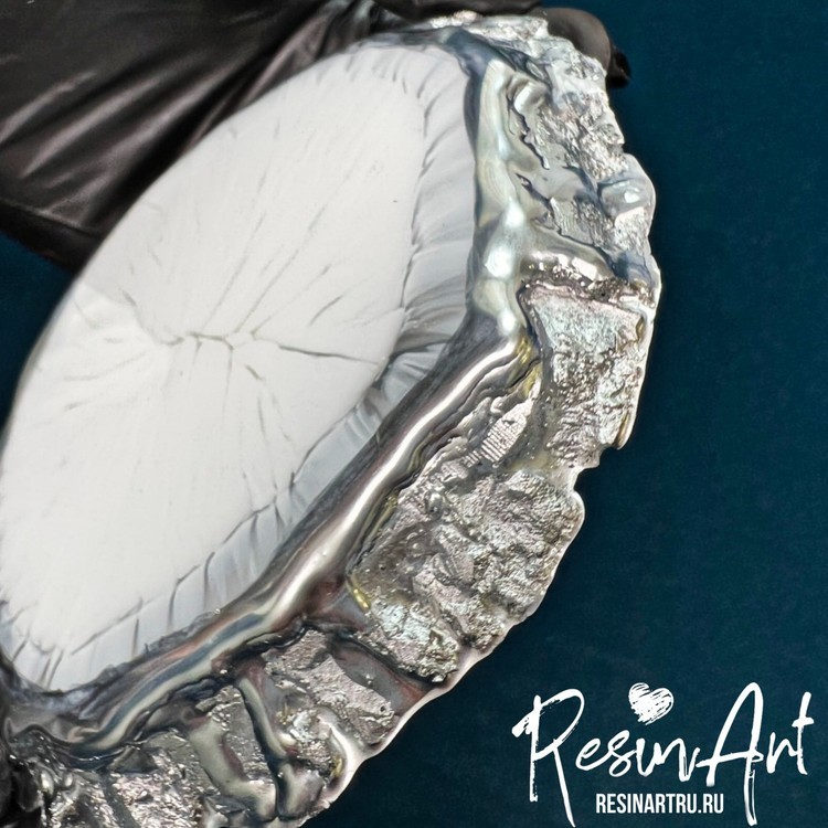 Жидкая поталь 40 мл - Жидкий хром, ResinArt — картинка 2