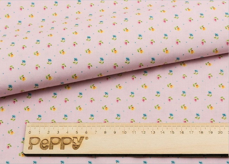 Ткань для пэчворка Нежная История, 146 г/м², 50х55 см, 100% хлопок, цвет: розовый, принт, Peppy — картинка 2