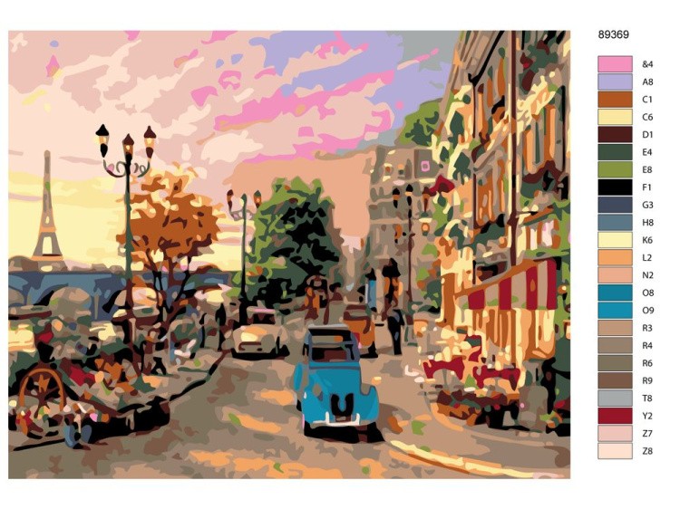 Картина по номерам «Городская улица» — картинка 2