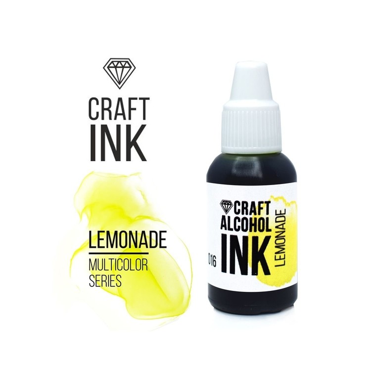 Алкогольные чернила яркие лимонные (Lemonade) 20 мл, Craft Alcohol INK