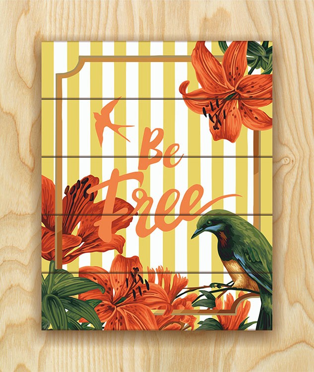 Картина по номерам по дереву Flamingo «Будь свободен» — картинка 2