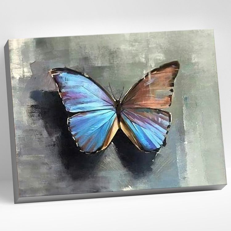Картина по номерам «Голубая бабочка»