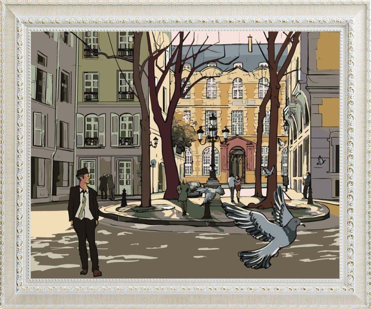 Картина по номерам «Улица в Париже» — картинка 2