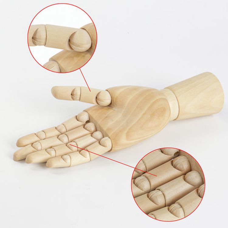 Манекен художественный «Рука», высота 25 см., женская правая, дерево, BRAUBERG ART CLASSIC — картинка 5