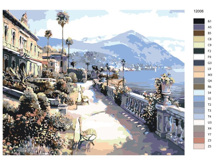 Картина по номерам «Пригородная набережная» — картинка 2