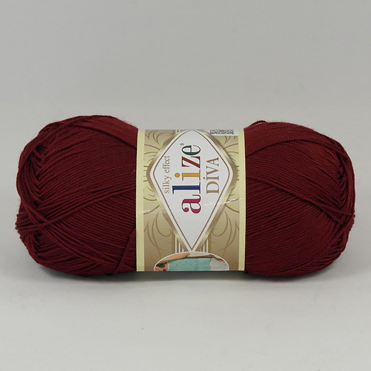 Пряжа ALIZE Diva Silk effekt (538), вишневый, 5 шт. по 100 г — картинка 2