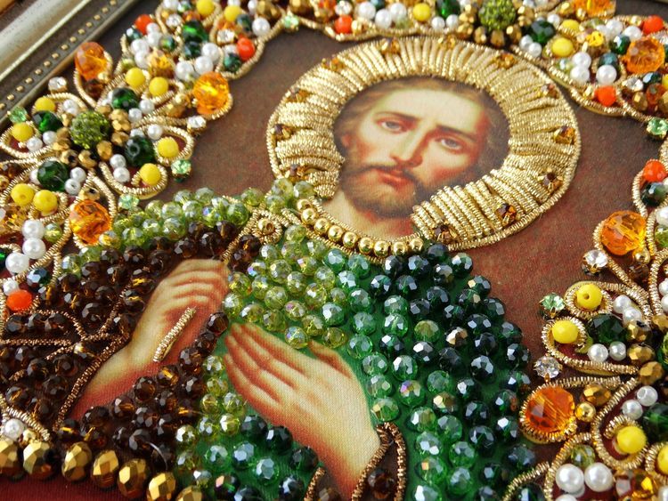 Набор вышивки хрустальными камнями «Святой Евгений» — картинка 3