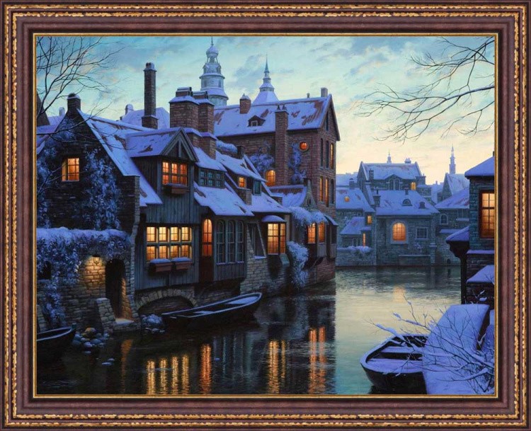 Алмазная вышивка «Зима в Брюгге» — картинка 3