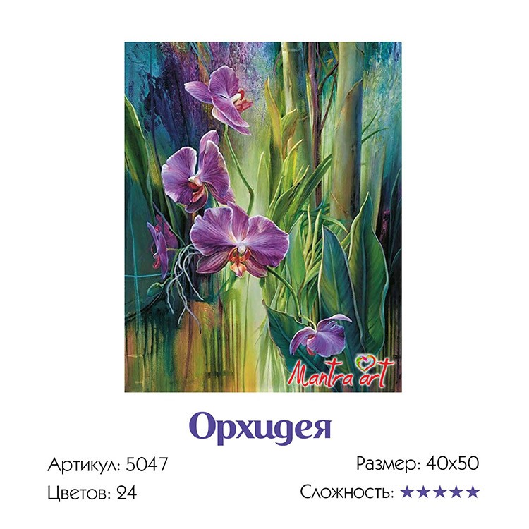 Картина по номерам «Орхидея» — картинка 3