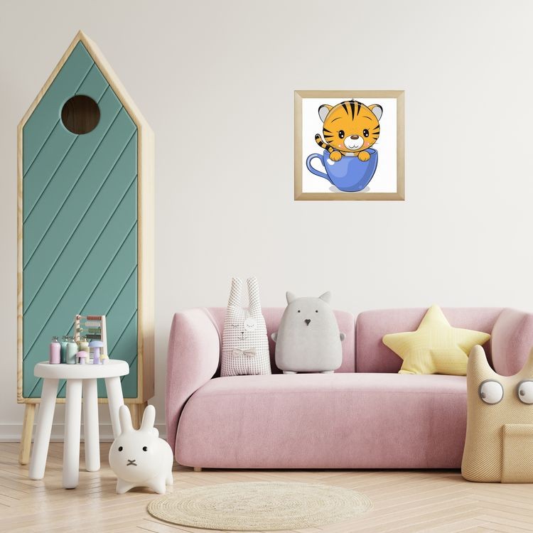 Картина по номерам «Тигрёнок в чашке» — картинка 4