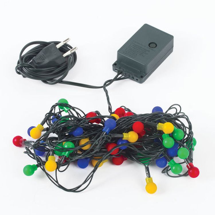 Электрогирлянда светодиодная «Шарики», 50 ламп, 5 м, многоцветная — картинка 3