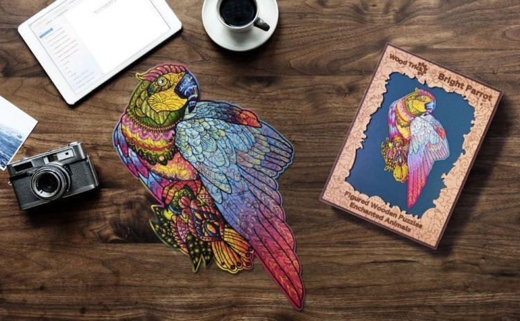 Деревянный пазл Wood Trick «Яркий Попугай» — картинка 3