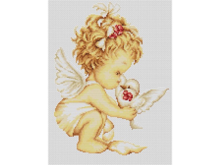Набор для вышивания «Ангелочек с голубями»