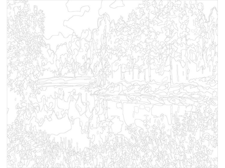 Картина по номерам «Лесное озеро» — картинка 3