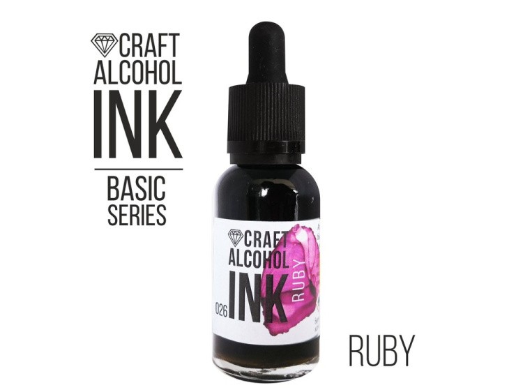 Алкогольные чернила рубиновые (Ruby) 30 мл, Craft Alcohol INK