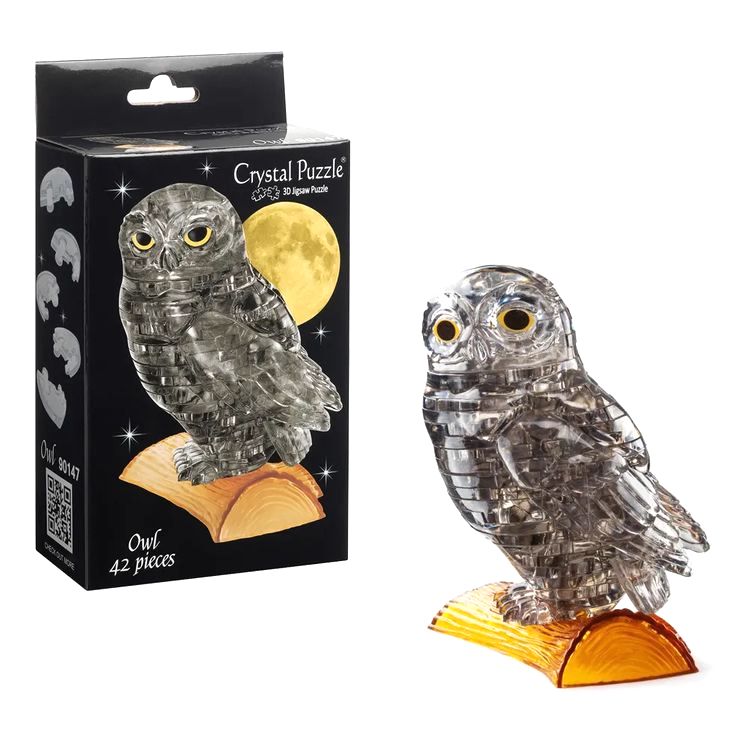 3D Головоломка «Сова дымчатая», Crystal Puzzle — картинка 2
