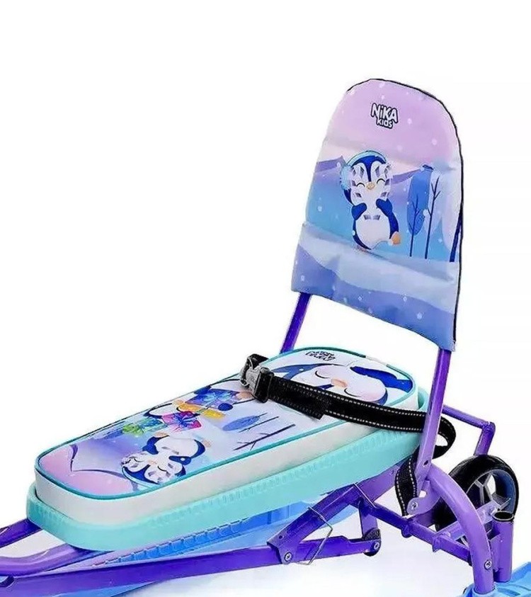 Снегокат детский со спинкой Тимка спорт 6 с Пингвинами — картинка 7