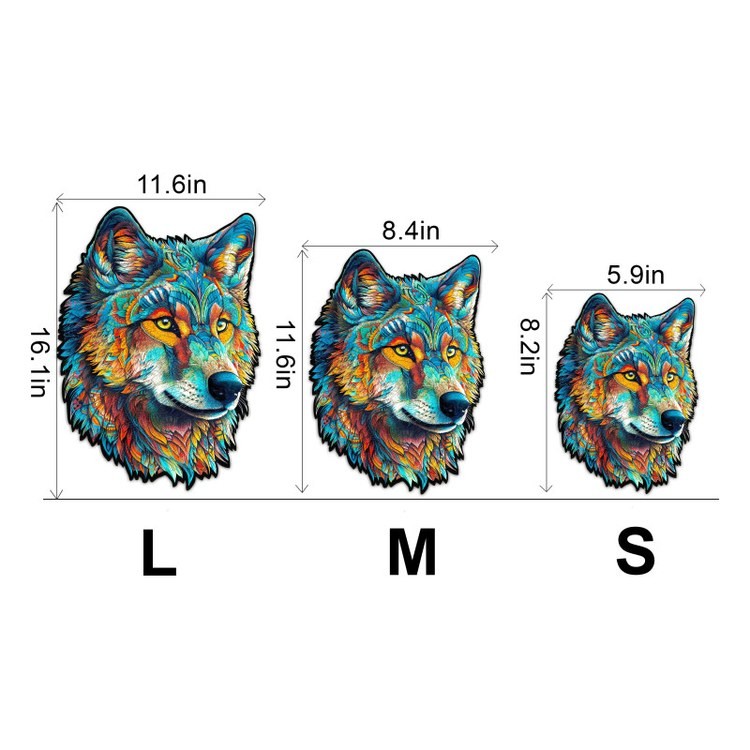 Деревянные пазлы «Бесстрашный Волк S», Woodbests — картинка 3