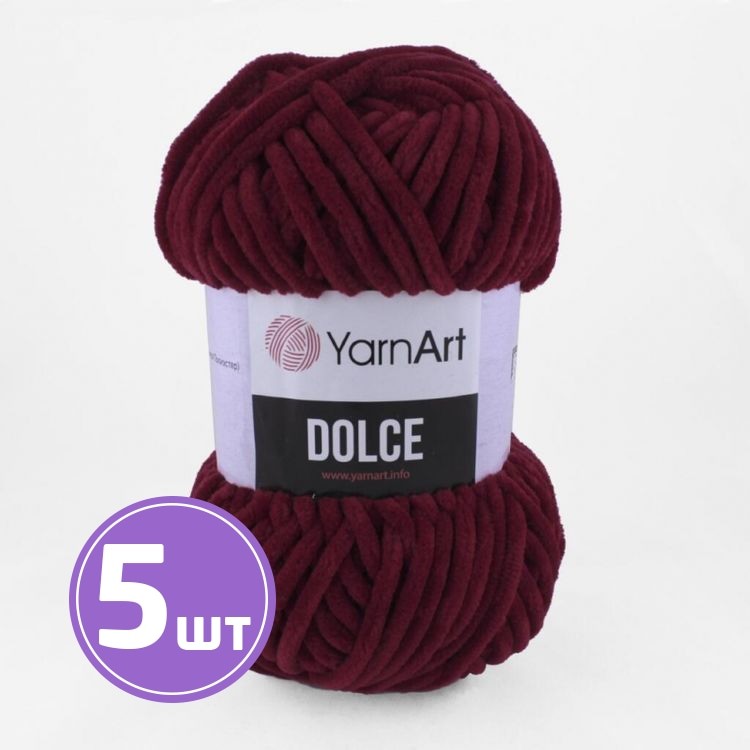 Пряжа YarnArt Dolce (752), бургунди, 5 шт. по 100 г