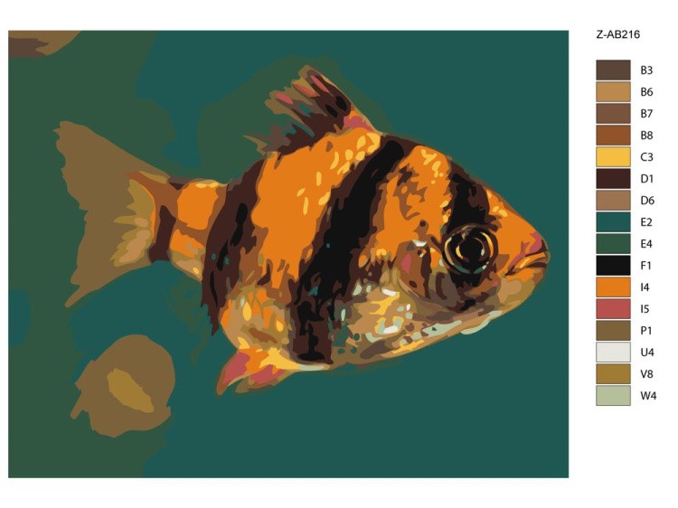 Картина по номерам «Тигровая рыбка» — картинка 2