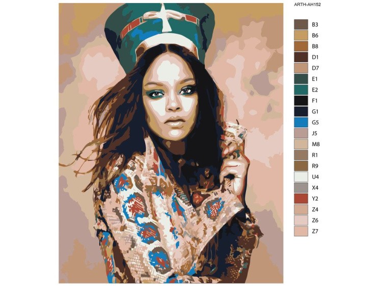 Картина по номерам «Стильная девушка» — картинка 2