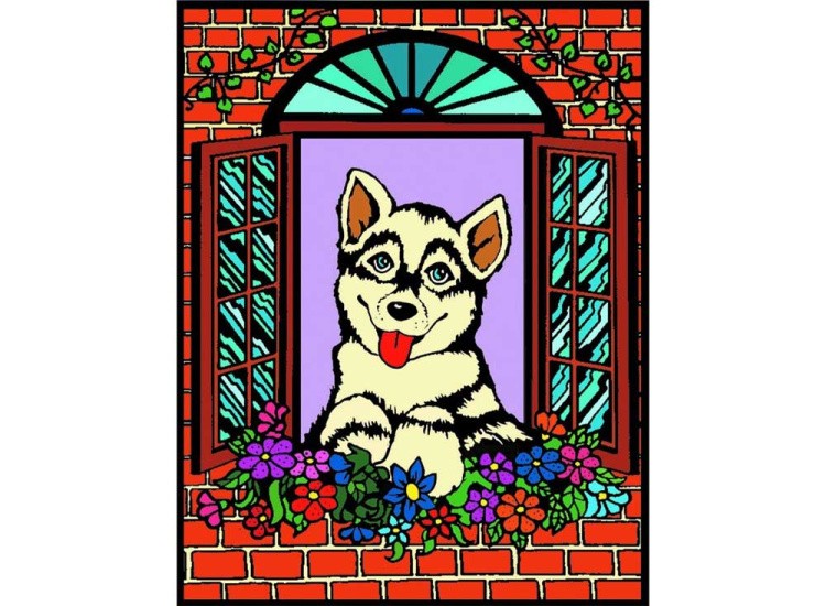 Папка-раскраска «Собачки» + 10 маркеров — картинка 2