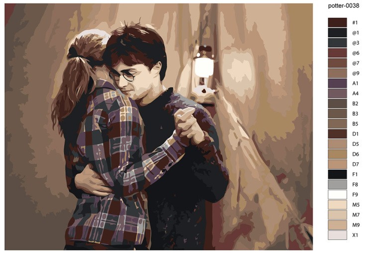 Картина по номерам «Гарри Поттер: танец в палатке, Гермиона» — картинка 2