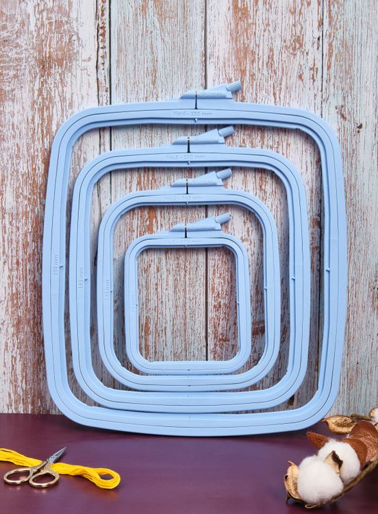 Пяльцы пластиковые прямоугольные с винтом №2, 16,5х14,5 см, Nurge — картинка 6