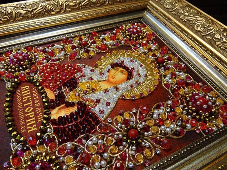 Набор вышивки хрустальными камнями «Святая Виктория» — картинка 2