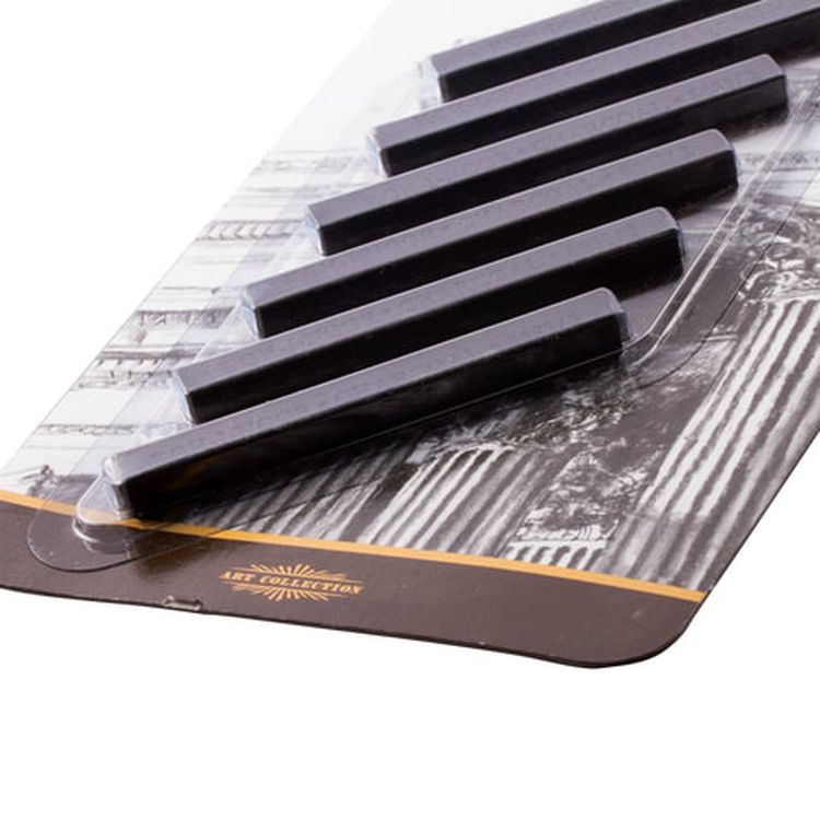 Уголь прессованный KOH-I-NOOR, набор 6 шт., квадратное сечение, 3 градации твердости — картинка 2