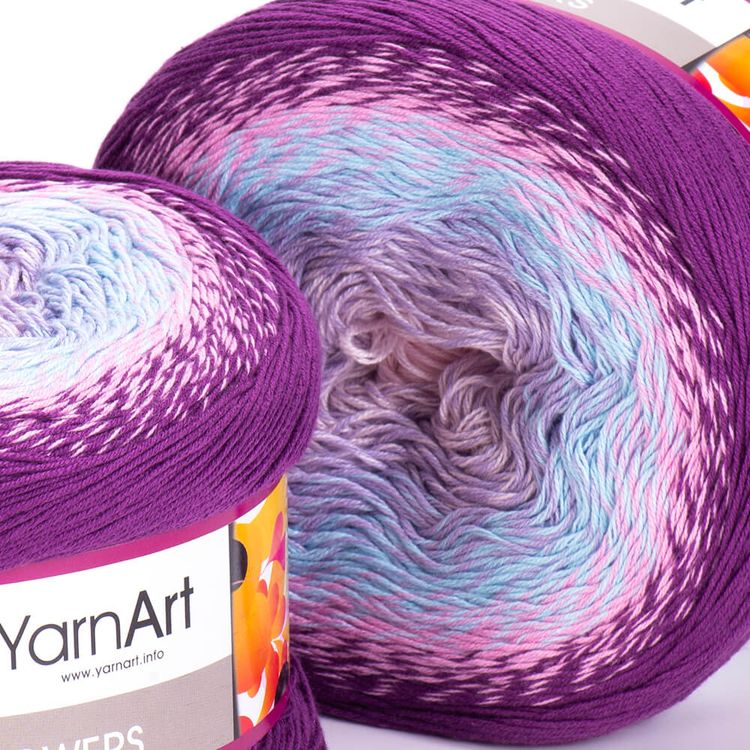 Пряжа YarnArt Flowers (280), мультиколор, 5 шт. по 250 г — картинка 2