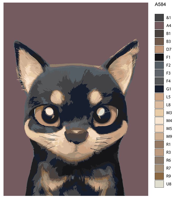 Картина по номерам «Щенок Чарли» — картинка 2