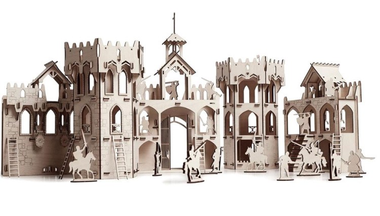 Деревянный конструктор крепость «Большой рыцарский замок», Lemmo — картинка 4