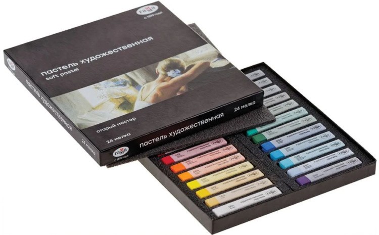 Пастель сухая художественная «Старый Мастер», 24 цв., базовые цв., квадратное сечение, Gamma — картинка 2