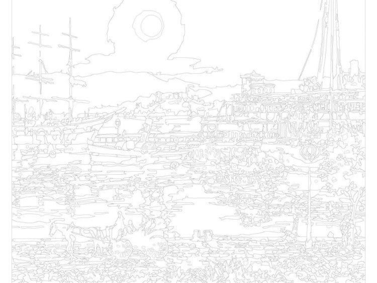 Картина по номерам «Лунная ночь» — картинка 3