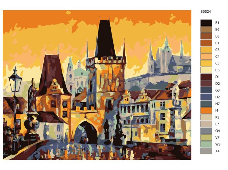 Картина по номерам «Городские дома» — картинка 2