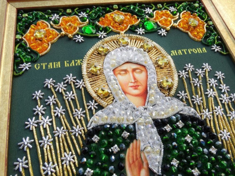 Набор вышивки хрустальными камнями «Святая Матрона Московская» — картинка 3