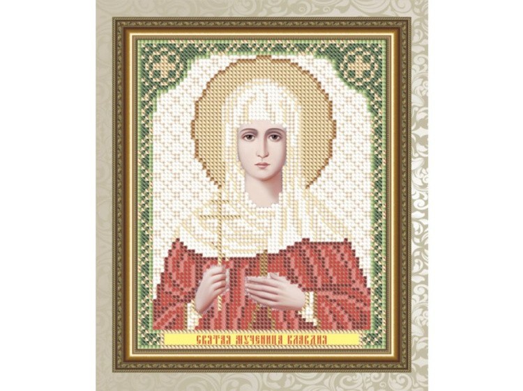 Рисунок на ткани  «Св. Мученица Клавдия»