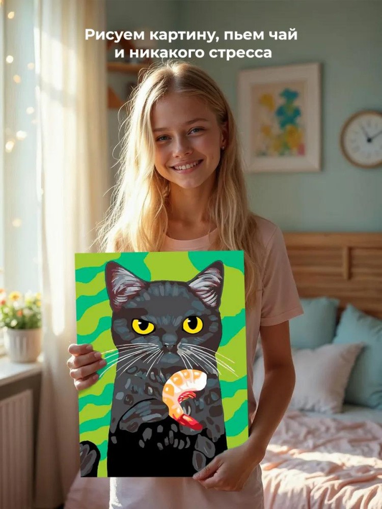 Картина по номерам «Любимое лакомство. Креветки» — картинка 6