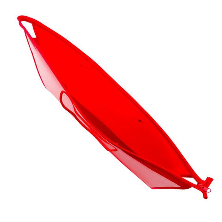 Папка для рисунков и чертежей А3, ручки-шнурок, пластик, молния сверху, ПИФАГОР, красная — картинка 4