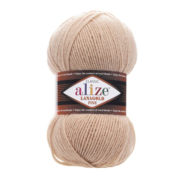 Пряжа ALIZE LanaGold Fine (Ализе Лана голд файн) (585), фрез, 5 шт. по 100 г