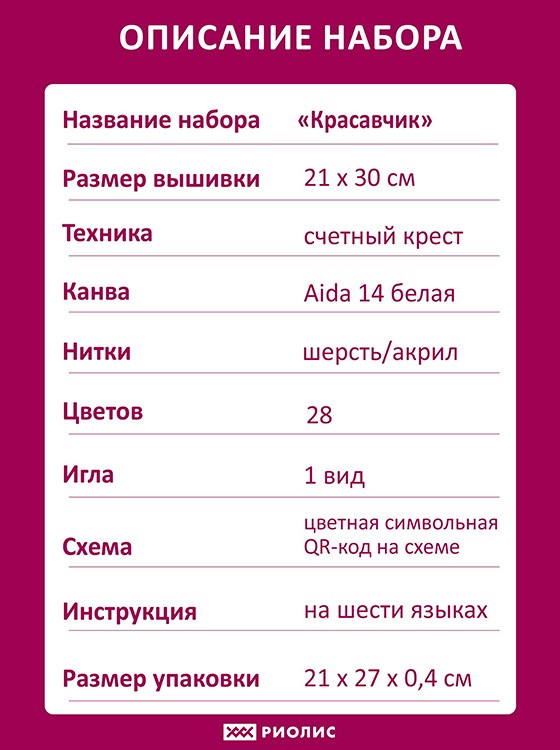 Набор для вышивания «Красавчик» — картинка 5