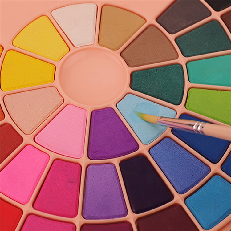 Набор акварельных красок HIMI розовый 38 цветов - 1 коробка — картинка 3